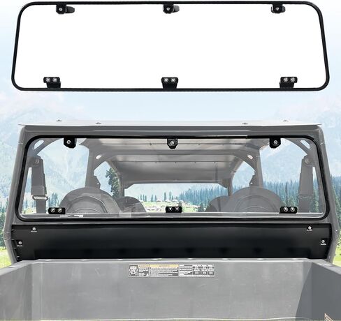الزجاج الأمامي الخلفي متوافق مع Polaris General 1000 / General 4 1000 / General XP 1000 / General XP 4 1000 2016-2023 الملحقات الخلفية الكاملة للنافذة الخلفية للزجاج الأمامي لاستبدال #2881112 in Saudi Arabia