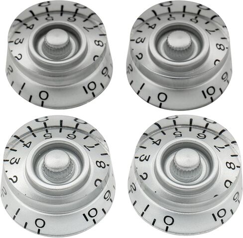 Musiclily Pro Left Handed Imperial Inch Size Control Speed Knobs for USA Made Les Paul Style Electric Guitar, Black (Set of 4) in Saudi Arabia