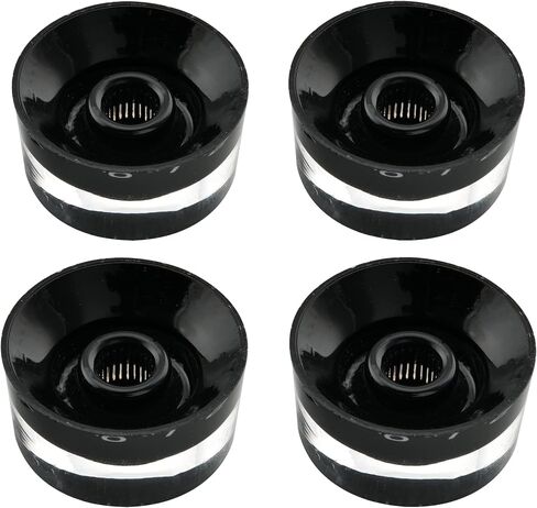 Musiclily Pro Left Handed Imperial Inch Size Control Speed Knobs for USA Made Les Paul Style Electric Guitar, Black (Set of 4) in Saudi Arabia