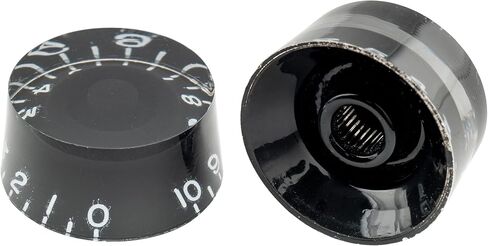 Musiclily Pro Left Handed Imperial Inch Size Control Speed Knobs for USA Made Les Paul Style Electric Guitar, Black (Set of 4) in Saudi Arabia