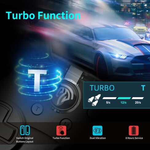 وحدة تحكم الألعاب اللاسلكية EasySMX لأجهزة Windows 7 8 10 11 12 PC/Laptop/PS3/Android/Switch/Steam Deck، وحدة تحكم ألعاب الكمبيوتر ثنائية الاهتزاز مع Turbo، 4 مفاتيح مخصصة - أسود in Kuwait