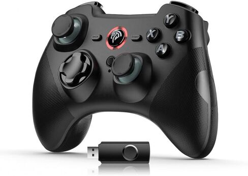 وحدة تحكم عصا التحكم للوحة الألعاب اللاسلكية EasySMX، وحدة تحكم ألعاب 2.4 جيجا لأجهزة الكمبيوتر/PS3/Android/Android TV BOX، مع Turbo وPulg and Play، واهتزاز مزدوج، و14 ساعة من اللعب in Kuwait