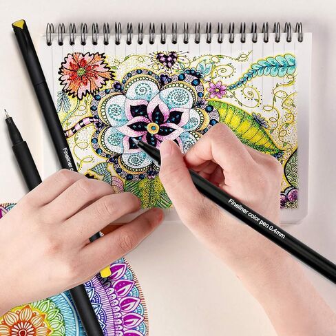 مجموعة أقلام تخطيط مجلة مكونة من 60 لونًا، أقلام رسم ملونة ذات نقاط دقيقة، أقلام رسم مسامية، قلم تحديد دقيق مسامي لكتابة الملاحظات وتدوين جدول أعمال التقويم، لوازم مكتبية مدرسية فنية، هدايا العودة إلى المدرسة. in Kuwait