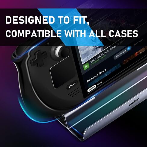 محطة إرساء LAN مُحدثة بسرعة 1000 ميجا بت في الثانية من iVoler لمنصة Steam Deck/ROG Ally/Steam Deck OLED، جيجابت إيثرنت، قاعدة ألومنيوم مع HDMI 2.0 4K@60 هرتز، 3 قاعدة شحن سريعة USB3.0 لسطح البث، سبيكة ROG in Kuwait
