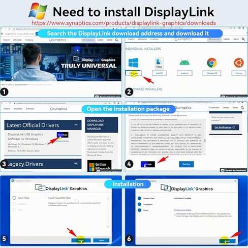 محطة إرساء MOKiN USB C Displaylink 3 شاشات عرض مزدوجة ثلاثية مع 3 HDMI، 2 DP، طاقة تيار مستمر، USB A&C لجهاز MacBook M1 M2 M3/Dell/HP/Lenovo in Kuwait