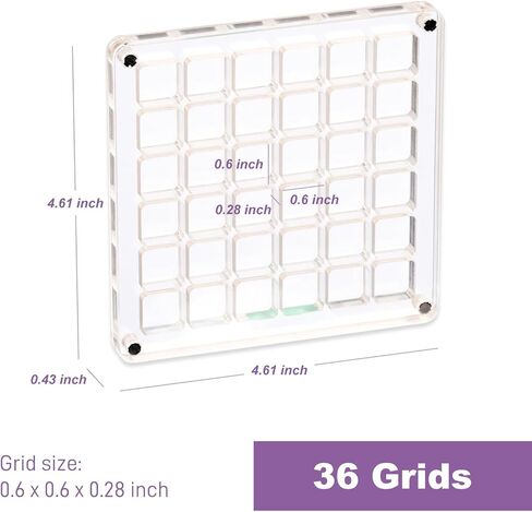 Acrylic Magnetic Seashell Display Box, Seashell Display Box, Double-Sided Magnetic Seashell Display Box, Clear Acrylic Diamond Gemstone Jewelry Storage Display Box（36 Grids ） in Kuwait