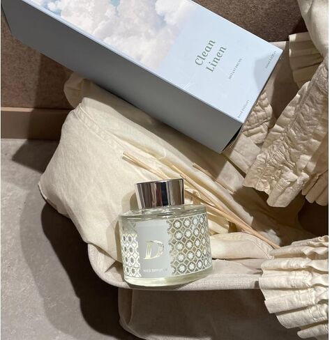 Clean Linen Scent Diffuser with Nice Diffuser Sticks,Strong Scented Reed Diffusers for Home,Elegant Scent with Flower Wood Fragrance,Smell Good for Home,Office Desk Decor,150ml Diffuser Oil in Saudi Arabia