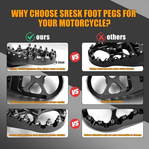 M8 Motorcycle Foot Pegs For Harley Low Rider S / Softail Slim FLSL 107 / Lower Rider FXLR 107 / Street Bob FXBB 107 / Fat Bob FXRB 107/ Sport Glide FLSB 107 / FXLRS 2018-2022 (Black) in Kuwait