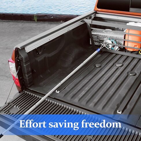 6-Foot Extended Adjustable Docking Truck Bed Hook with Pole Hook for Truck Bed Cargo Gripper, Truck Bed Hook Grab Bucket, Sponge Handle Heavy-Duty Truck Bed Telescopic Tool (with Two Hooks) in Saudi Arabia