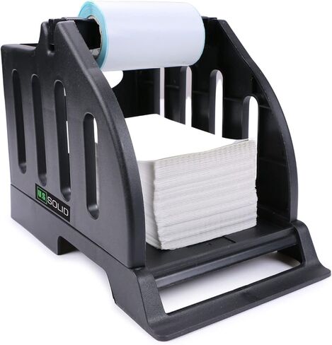 U.S. Solid Label Holder for Rolls and Fan-Fold Labels, 2 in 1 Desktop Shipping Label Roll Holder Width 4.4 inches in Saudi Arabia