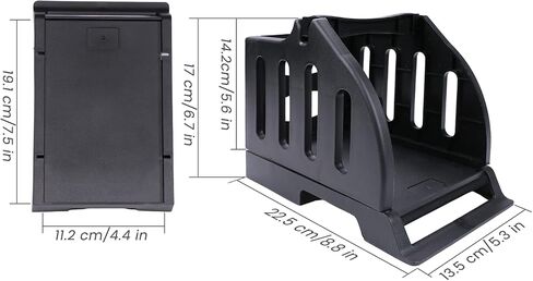 U.S. Solid Label Holder for Rolls and Fan-Fold Labels, 2 in 1 Desktop Shipping Label Roll Holder Width 4.4 inches in Saudi Arabia