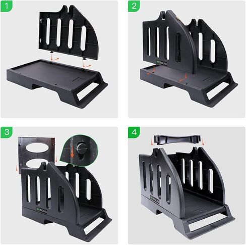 U.S. Solid Label Holder for Rolls and Fan-Fold Labels, 2 in 1 Desktop Shipping Label Roll Holder Width 4.4 inches in Saudi Arabia