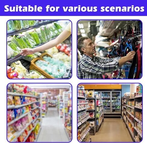 Plastic Wire Shelf Label Holder, 150 PCS 3.94" X 2.24" Wire Shelving Label Holder, Plastic Basket Label Clips with Easy Button Lock Design, Reusable Basket Label Holders for Market Store Warehouses in Kuwait