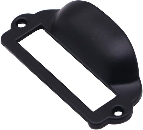 20 قطعة 82 × 40 مم حامل بطاقة سوداء سحب درج/إطارات بطاقة/بطاقة سحب/مقبض إطار خزانة/حامل بطاقة اسم الملف للأثاث المكتبي خزانة خزانة درج صندوق الأجهزة in Kuwait