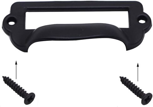 20 قطعة 82 × 40 مم حامل بطاقة سوداء سحب درج/إطارات بطاقة/بطاقة سحب/مقبض إطار خزانة/حامل بطاقة اسم الملف للأثاث المكتبي خزانة خزانة درج صندوق الأجهزة in Kuwait