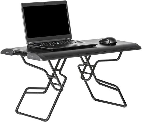 Vari - VariDesk Laptop 30 - محول مكتب قائم محمول للمساحات الصغيرة - مكتب للجلوس مع 9 إعدادات ارتفاع قابلة للتعديل ومقابض مزدوجة للمنزل أو محطة العمل المكتبية - مجمعة بالكامل، أسود in Kuwait
