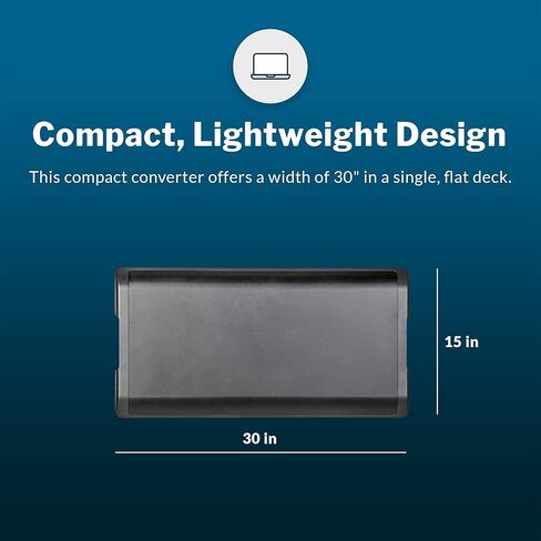 Vari - VariDesk Laptop 30 - محول مكتب قائم محمول للمساحات الصغيرة - مكتب للجلوس مع 9 إعدادات ارتفاع قابلة للتعديل ومقابض مزدوجة للمنزل أو محطة العمل المكتبية - مجمعة بالكامل، أسود in Kuwait
