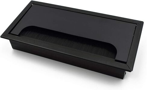 LC LICTOP Black 160mm Metal Rectangle Wire Cable Grommet Hole Cover for Computer Desk Table(2Pcs) in Saudi Arabia