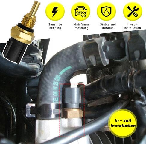 مستشعر درجة حرارة الزيت، 1434050 استبدال مستشعر درجة حرارة سائل تبريد المحرك متوافق مع بعض المركبات 2003-2015 و2006-2014، رقم القطعة 8160-PGJ-003 ملحقات السيارة in Saudi Arabia