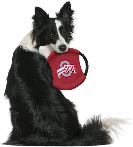 مجموعة ألعاب الحيوانات الأليفة من Littlearth للبالغين من الجنسين NCAA Ohio State Buckeyes Sock Monkey and Flying Disc، لون الفريق، مقاس واحد in Saudi Arabia