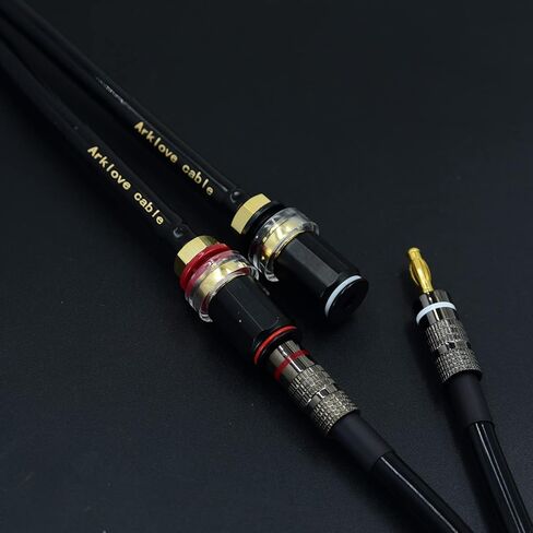 2 حزم 12awg المكونات الذكور الذكور RCA إلى الموز الإناث 4mm المتكلم محول تحويل كابل الحبل الصوت مع موصل المنفذ لفقرة bocina دي دي جي المرحلة مكبر كهربائي أمبير in Kuwait