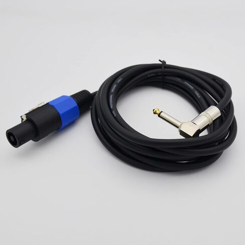 Speakon to 1/4 Speaker Cable 3ft,Speakon to 1/4 Inch Right Angle Connector Audio Plug Speaker Cables Adapter 12 Gauge Connection for Amplifier/Monitor/Stage/Studio - 2 Pack 3 feet in Kuwait