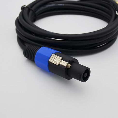 Speakon to 1/4 Speaker Cable 3ft,Speakon to 1/4 Inch Right Angle Connector Audio Plug Speaker Cables Adapter 12 Gauge Connection for Amplifier/Monitor/Stage/Studio - 2 Pack 3 feet in Kuwait