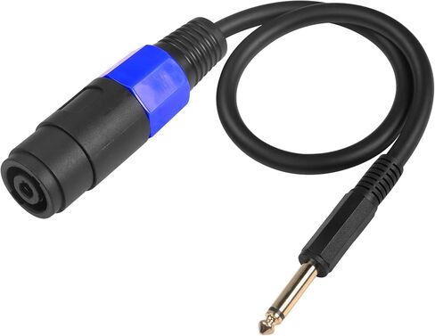 CERRXIAN 1.64FT Speakon Female to 1/4 Male Mono Cable,6.35mm (1/4") TS Plug to Speakon Female Speaker Audio Adapter for DJ/PA Speaker Cord in Saudi Arabia