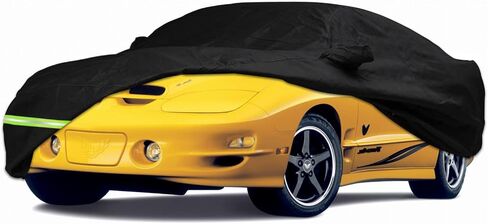 أغطية سيارات مقاومة للماء لعام 1993-2002 بونتياك ترانس آم أغطية سيارات 190T تناسب حسب الطلب 100% حزام مقاوم للرياح وسحاب باب مزدوج يصل إلى 198 بوصة طول (أسود) in Kuwait