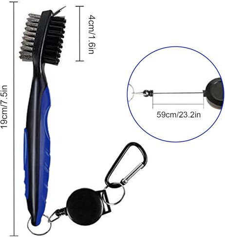 (اختر عبوتين أو حزمة واحدة من فرشاة نادي الجولف - أداة الجولف لتنظيف الأندية القذرة - أزرق in Kuwait