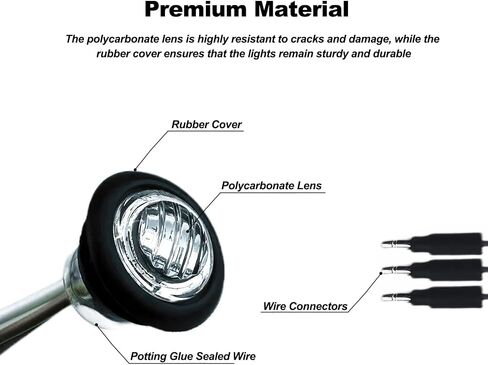 D13 3/4 Side Marker Dual Revolution LED Marker Lights Amber to Blue with Bullet Plug Indicators & Turn Signal LED Lights for Trailer Truck Camper RV in Saudi Arabia