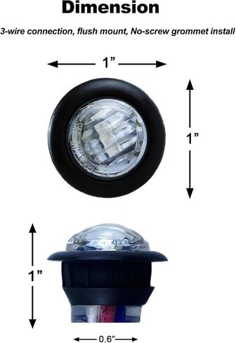 D13 3/4 Side Marker Dual Revolution LED Marker Lights Amber to Blue with Bullet Plug Indicators & Turn Signal LED Lights for Trailer Truck Camper RV in Saudi Arabia