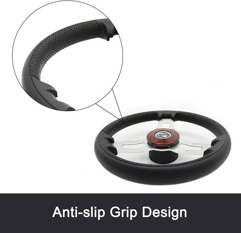 WH003Pro 13-1/2 Inch Aluminum Alloy Three Spoke Marine Boat Steering Wheel in Kuwait