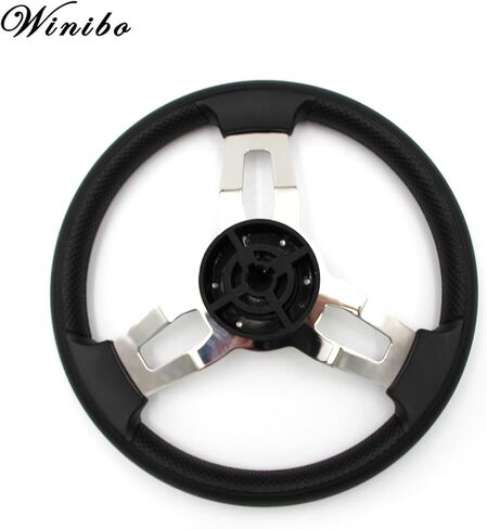 WH003Pro 13-1/2 Inch Aluminum Alloy Three Spoke Marine Boat Steering Wheel in Kuwait