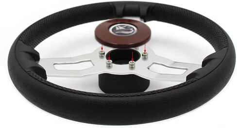 WH003Pro 13-1/2 Inch Aluminum Alloy Three Spoke Marine Boat Steering Wheel in Kuwait