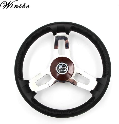 WH003Pro 13-1/2 Inch Aluminum Alloy Three Spoke Marine Boat Steering Wheel in Kuwait