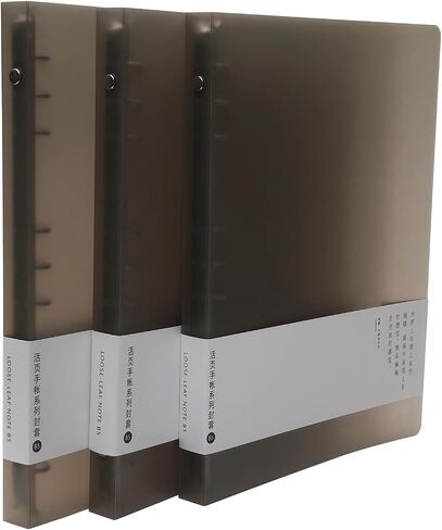 3 عبوات A5 A6 B5 غطاء حلقة دائرية 6 حلقات 9 حلقات PVC أغطية قابلة لإعادة الملء دفتر فضفاض أوراق الموثق حامي (الورق الداخلي غير متضمن A5) in Kuwait