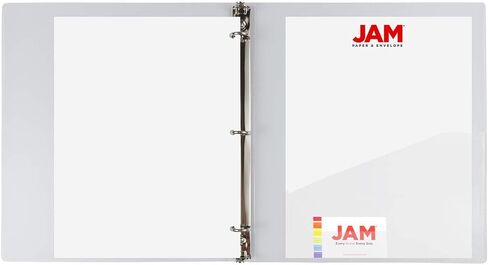 غلاف JAM PAPER Frosted مقاس 0.75 بوصة - غلاف شفاف مكون من 3 حلقات - يُباع بشكل فردي in Saudi Arabia