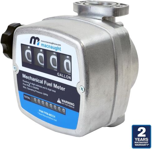 سلسلة Macnaught M3 5-32 GPM، مقياس تدفق الوقود الميكانيكي من الألومنيوم مقاس 1 بوصة لجميع مضخات نقل الوقود والديزل والكيروسين ومواد التشحيم in Kuwait