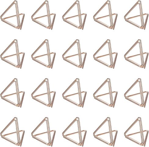 20pcs Mini Place Card Holders Metal Wire Menu Memo Clips Photo Holder Small Table Number Holders Pictures Cards Stand Clips for Wedding Birthdays Anniversary Party - Heart-shaped Gold in Saudi Arabia