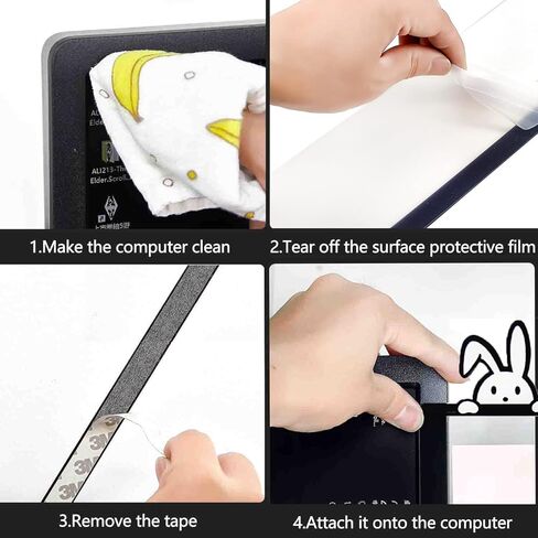 لوحة مذكرة لشاشة الكمبيوتر على شكل حيوان لطيف مع علامات المسح الجاف وحامل الهاتف، لوحة رسائل حامل الملاحظات اللاصقة لشاشة الكمبيوتر لخزائن شاشات الشاشات، اليسار واليمين (قطعتان) in Kuwait