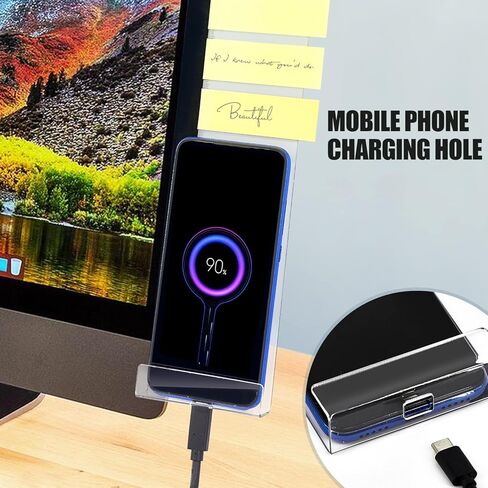 لوحة مذكرة لشاشة الكمبيوتر على شكل حيوان لطيف مع علامات المسح الجاف وحامل الهاتف، لوحة رسائل حامل الملاحظات اللاصقة لشاشة الكمبيوتر لخزائن شاشات الشاشات، اليسار واليمين (قطعتان) in Kuwait