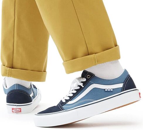 حذاء Vans الرياضي Skate Old Skool للرجال، أزرق داكن/أبيض، مقاس 8.5 in Saudi Arabia
