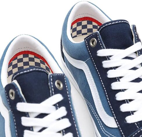 حذاء Vans الرياضي Skate Old Skool للرجال، أزرق داكن/أبيض، مقاس 8.5 in Saudi Arabia