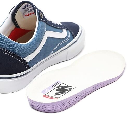حذاء Vans الرياضي Skate Old Skool للرجال، أزرق داكن/أبيض، مقاس 8.5 in Saudi Arabia