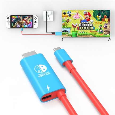 Switch Portable Dock - USB-C to HDMI TV Adapter for Switch OLED (Black) in Kuwait