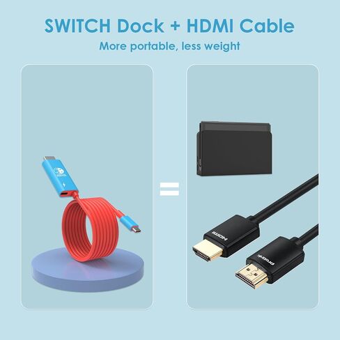 Switch Portable Dock - USB-C to HDMI TV Adapter for Switch OLED (Black) in Kuwait
