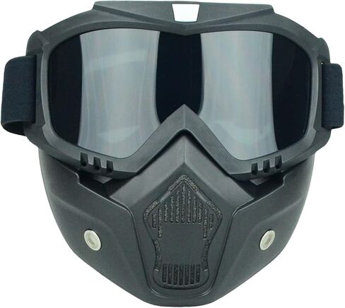 Motorcycle Helmet Goggles with Removable Face Mask, ATV Dirt Bike Motocross Eyewear Riding Offroad Goggles in Kuwait