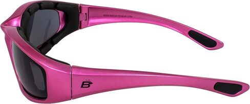 2 Pairs of Birdz Eyewear Oriole Anti-Fog Padded Motorcycle Sunglasses for Women Scratch-Resistant Pink Frames w/Clear & Smoke Lenses in Saudi Arabia