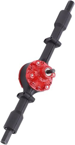 D12 Metal Rear Axle, Beautiful Appearance Corrosion Resistance Metal Rear Bridge Axle for WPL D12(Black red) in Kuwait